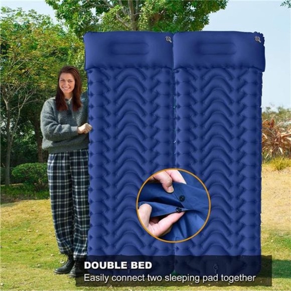 Camping Sleeping Pad,Extra Thickness 3.9Inch Inflatable Sleeping Mat with Pillow - Picture 6 of 8